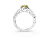 White gold Fancy Yellow Princess  Cut Halo Diamond Ring with Channel Set Band and Four-Prong Setting_32