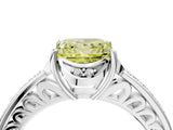 White gold Fancy Yellow Princess  Cut Halo Diamond Ring with Channel Set Band and Four-Prong Setting_33