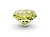 White gold Fancy Yellow Princess Cut Halo Round Diamond Solitaire Ring with Pavé Band and Four-Prong Setting_50