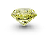 White gold Fancy Yellow Princess Cut Halo Round Diamond Solitaire Ring with Pavé Band and Four-Prong Setting_51