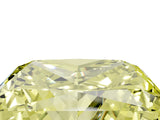 White gold Fancy Yellow Princess Cut Halo Round Diamond Solitaire Ring with Pavé Band and Four-Prong Setting_52