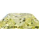 White gold Fancy Yellow Princess Cut Halo Round Diamond Solitaire Ring with Pavé Band and Four-Prong Setting_53