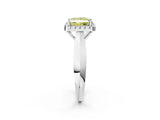 White gold Fancy Yellow Princess  Cut Halo Solitaire Engagement Ring with Square Band and Four-Prong Setting_80