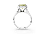 White gold Fancy Yellow Princess  Cut Halo Solitaire Engagement Ring with Square Band and Four-Prong Setting_81
