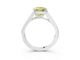 White gold Fancy Yellow Princess Cut Solitaire Cathedral Diamond Engagement Ring with Channel-Set Band and Four-Prong Setting_18