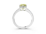 White gold Fancy Yellow Princess Cut Solitaire Diamond Engagement Ring with Pavé Band and Six-Prong Setting_27