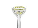 White gold Fancy Yellow Princess Cut Solitaire Diamond Ring with Six-Prong Setting and Classic Band_221