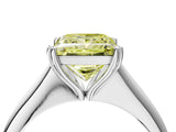 White gold Fancy Yellow Princess Cut Solitaire Diamond Ring with Six-Prong Setting and Classic Band_28