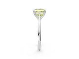 White gold Fancy Yellow Princess Cut Solitaire Diamond Ring with Six-Prong Setting and Classic Band_39