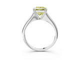 White gold Fancy Yellow Princess Cut Solitaire Diamond Ring with Six-Prong Setting and Classic Band_40