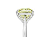 White gold Fancy Yellow Princess Cut Solitaire Diamond Ring with Six-Prong Setting and Classic Band_42