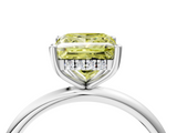 White gold Fancy Yellow Princess  Cut Solitaire Engagement Ring with Four-Prong Setting and Classic Band_4