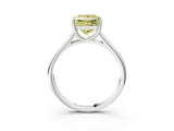 White gold Fancy Yellow Princess Cut Solitaire Engagement Ring with Tapered Band and Four-Prong Setting_18