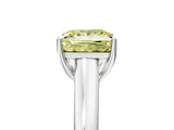 White gold Fancy Yellow Princess Cut Solitaire Engagement Ring with Tapered Band and Four-Prong Setting_20