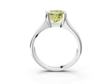 White gold Fancy Yellow Princess Cut Solitaire Tension Set Diamond Ring with Split Shank Band_27