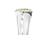 White gold Fancy Yellow Princess Cut Solitaire Tension Set Diamond Ring with Split Shank Band_29
