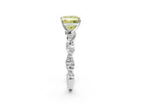 White gold Fancy Yellow Princess Cut Solitaire Twisted Pave Band with Four-Prong Setting_41