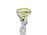 White gold Fancy Yellow Princess Cut Solitaire Twisted Pave Band with Four-Prong Setting_42