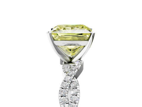 White gold Fancy Yellow Princess Cut Solitaire Twisted Pave Band with Four-Prong Setting_42