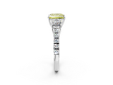 White gold Fancy Yellow Princess  Cut Three-Stone Diamond Pave Band with Prong Setting_18