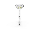 White gold Fancy Yellow Princess  Diamond Cluster Halo Solitaire with Four-Prong Setting_32
