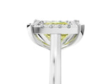 White gold Fancy Yellow Princess  Diamond Cluster Halo Solitaire with Four-Prong Setting_35
