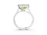 White gold Fancy Yellow Princess  Diamond Cluster Halo Solitaire with Four-Prong Setting_41