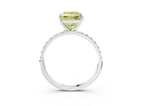 White gold Fancy Yellow Princess  Diamond Pavé Band with Six-Prong Setting_30