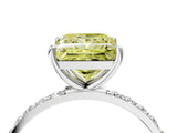 White gold Fancy Yellow Princess  Diamond Pavé Band with Six-Prong Setting_31