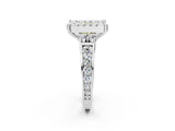 White gold Fancy Yellow Princess  Halo Diamond Engagement Ring with Split Shank and Four-Prong Setting_37