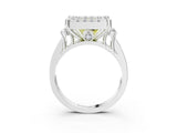 White gold Fancy Yellow Princess  Halo Diamond Engagement Ring with Split Shank and Four-Prong Setting_38