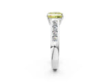 White gold Fancy Yellow Princess  Solitaire Channel-Set Diamond Engagement Ring with Four-Prong Setting_31