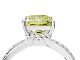 White gold Fancy Yellow Princess  Solitaire Diamond Ring with Channel Set Band and Six-Prong Setting_51