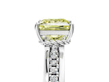 White gold Fancy Yellow Princess  Solitaire Diamond Ring with Channel Set Band and Six-Prong Setting_52