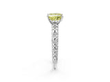 White gold Fancy Yellow Princess  Solitaire Floral Milgrain Engagement Ring_51