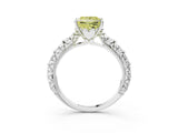 White gold Fancy Yellow Princess  Solitaire Floral Milgrain Engagement Ring_54