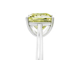 White gold Fancy Yellow Princess  Solitaire Heart Prong Engagement Ring with Tapered Band_100