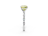 White gold Fancy Yellow Princess  Solitaire Marquise Side Stone Prong Setting Ring_2