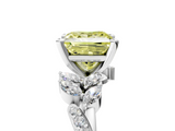 White gold Fancy Yellow Princess  Solitaire Marquise Twist Band with Six-Prong Setting_5