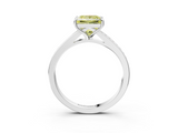 White gold Fancy Yellow Princess  Solitaire Pavé Band with Four-Prong Setting_20