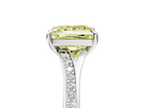 White gold Fancy Yellow Princess  Solitaire Pavé Band with Four-Prong Setting_22