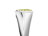 White gold Fancy Yellow Princess  Solitaire Tension Set Diamond Ring_5