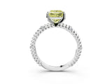 White gold Fancy Yellow Princess  Solitaire Twisted Band Prong Set Engagement Ring_70