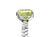 White gold Fancy Yellow Princess  Solitaire Twisted Band Prong Set Engagement Ring_72