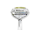 White gold Fancy Yellow Princess  and Emerald Cut Toi Moi Ring with Prong Setting_34