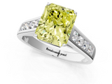 White gold Fancy Yellow Radiant  Brilliant Channel-Set Solitaire Ring with Four-Prong Setting_21