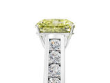 White gold Fancy Yellow Radiant  Brilliant Channel-Set Solitaire Ring with Four-Prong Setting_25
