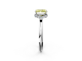White gold Fancy Yellow Radiant  Brilliant Solitaire Engagement Ring with Six-Prong Setting and Classic Band_22