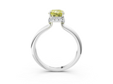 White gold Fancy Yellow Radiant  Brilliant Solitaire Engagement Ring with Six-Prong Setting and Classic Band_23