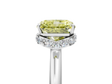 White gold Fancy Yellow Radiant  Brilliant Solitaire Engagement Ring with Six-Prong Setting and Classic Band_25